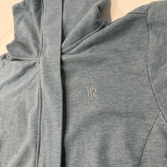 Banana Republic Full Zip Turtle Neck Sweater Jacket Women’s Large Teal Blue Cozy - Picture 3 of 8